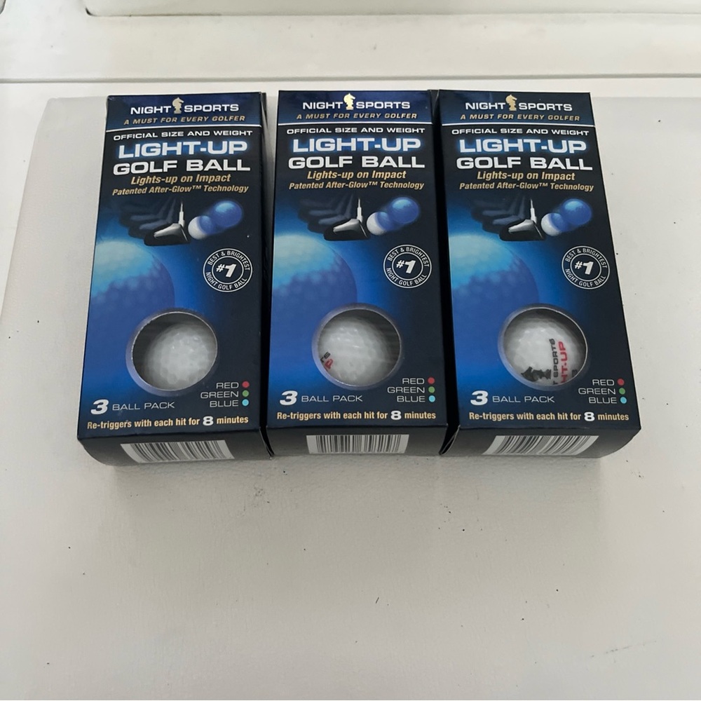 Night Sports Light-Up Golf Balls - Blue Box (3-Pack)
